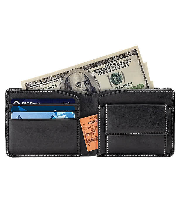 Renens Cactus Leather Wallet with Coin Pocket