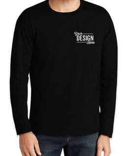 District Re‑Tee Long Sleeve T‑shirt - Embroidered - Color: Black