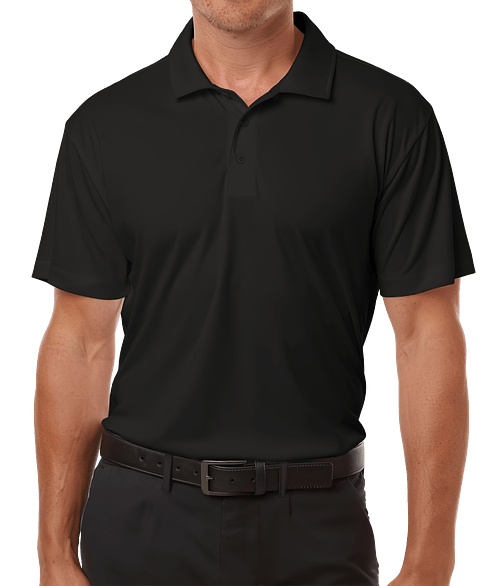 AllPro Interlock UPF 50 Performance Polo - Printed in Black
