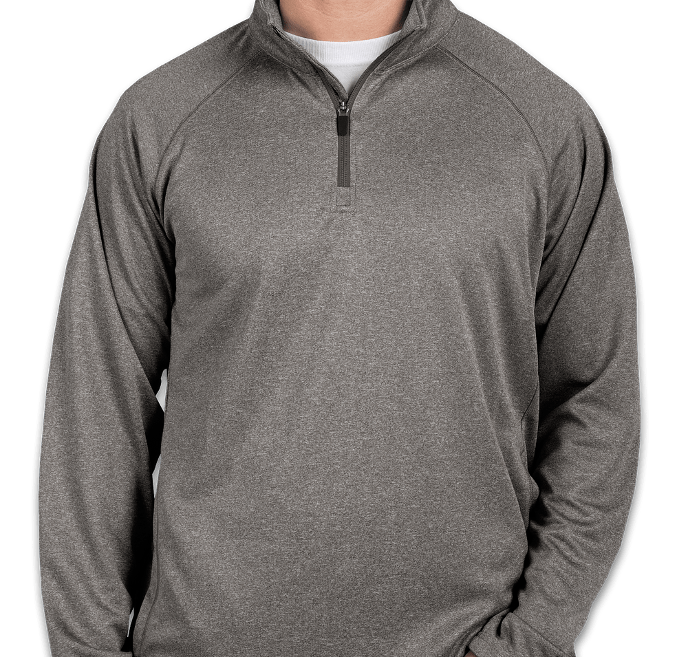 Devon & Jones Heather Quarter Zip Performance Pullover-default