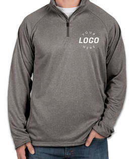 Devon & Jones Heather Quarter Zip Performance Pullover