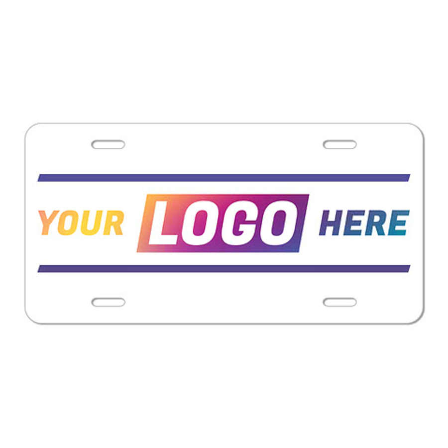 Full Color Custom Vanity License Plate - .055" in White