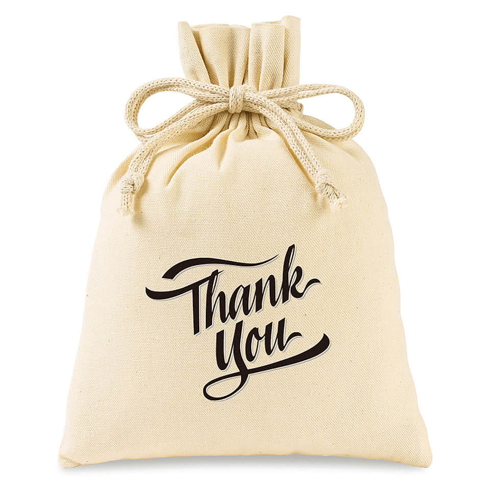 Medium Canvas Drawstring Gift Bag