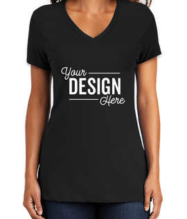 District Women's Perfect Weight V-Neck T-shirt - Color: Jet Black