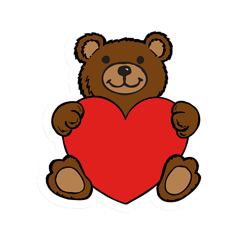 Full Color Re-Stick-It 2.375 in. x 2.625 in. Bear Shaped Reusable Decal in Bear