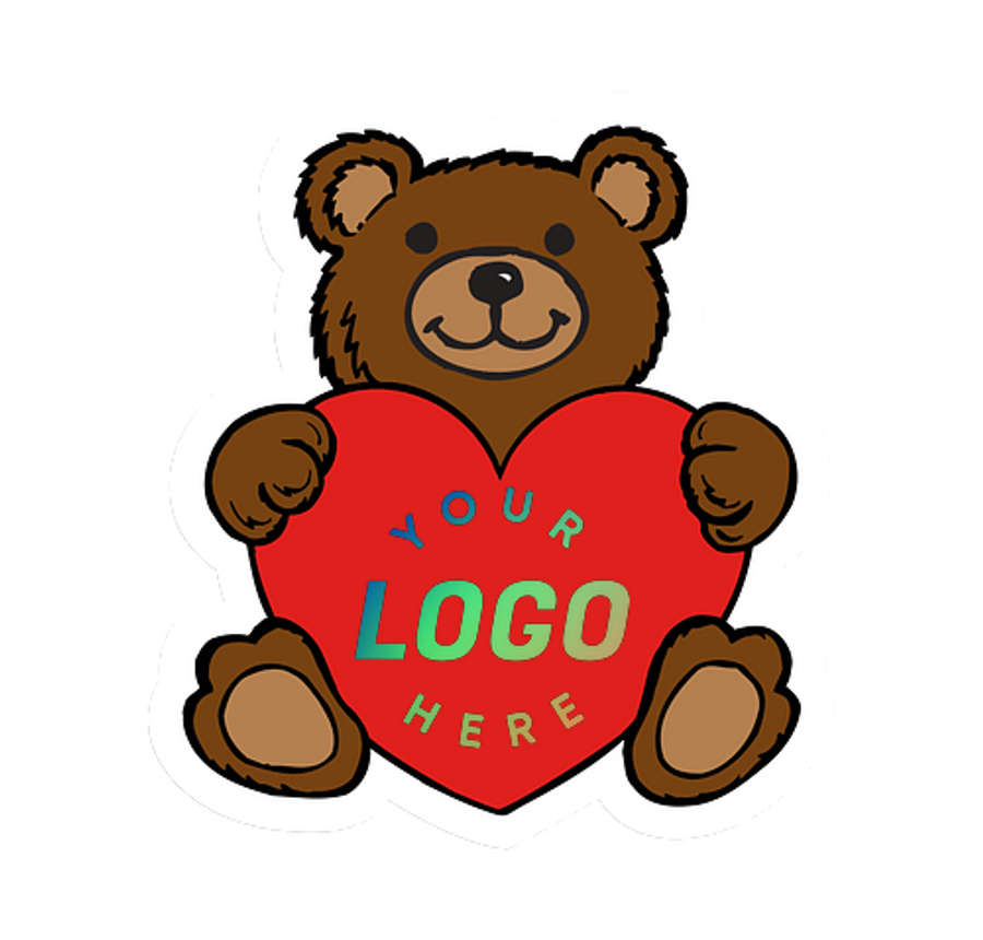 Full Color Re-Stick-It 2.375 in. x 2.625 in. Bear Shaped Reusable Decal in Bear