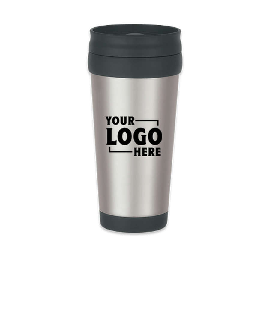 16 oz. Stainless Steel Slide Action Travel Tumbler in Silver