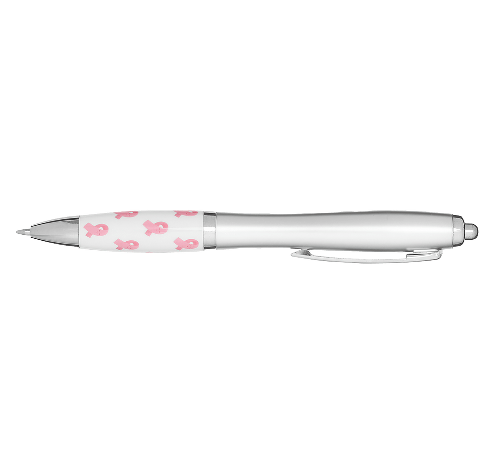 Breast Cancer Awareness Pink Ribbon Ballpoint Pen (black ink)-default