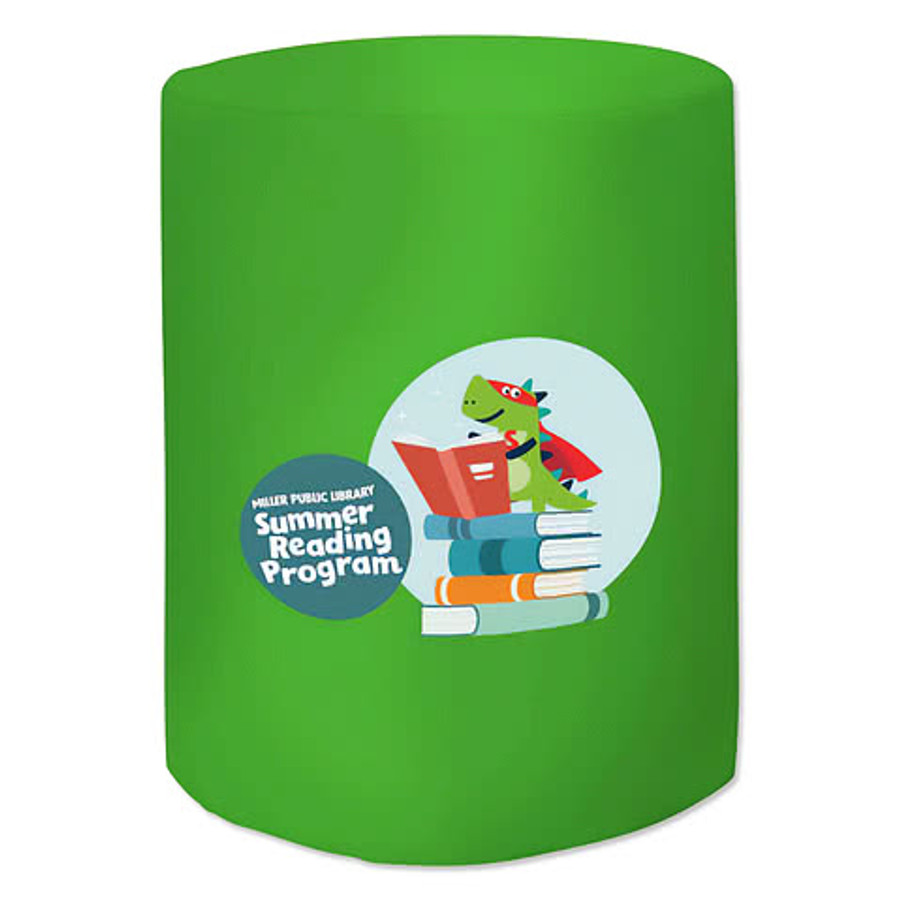 Full Color 2.6' Bar-Height Fitted Round Throw Tablecloth in Emerald