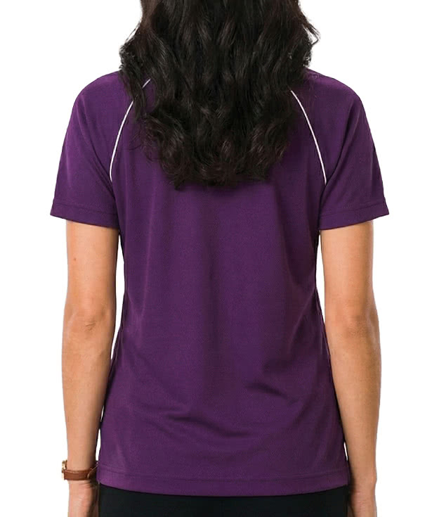 Blue Generation Women’s Performance Contrast Piping Polo - Embroidered