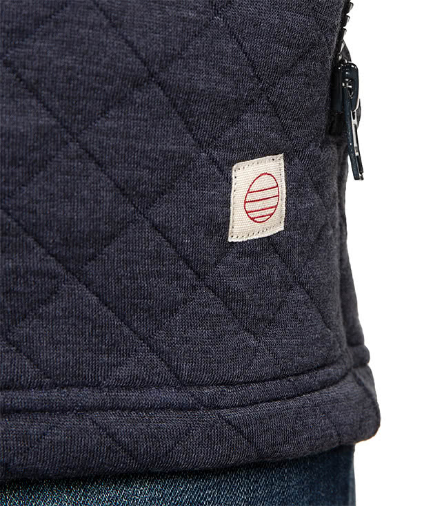 Marine Layer Women's Corbet Quilted Vest - Faux Leather Patch