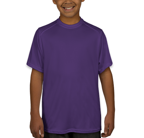 Badger Youth B-Dry Performance Shirt in Purple