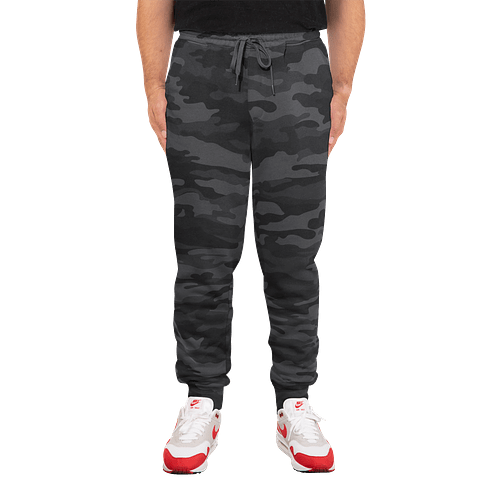Independent Trading Midweight Joggers in Black Camo