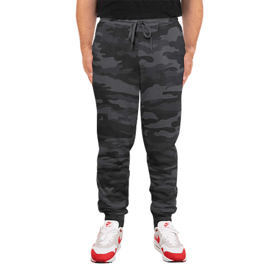 Independent Trading Midweight Joggers in Black Camo
