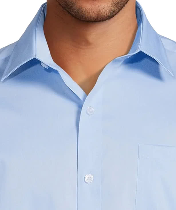 Blue Generation Stretch Poplin Long Sleeve Dress Shirt