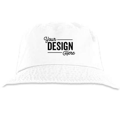 Mega Cap Cotton Twill Bucket Hat - White