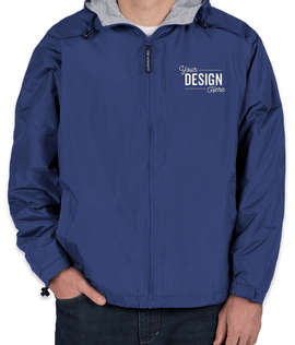 Port Authority Lined Hooded Team Jacket - Color: Royal / Light Oxford