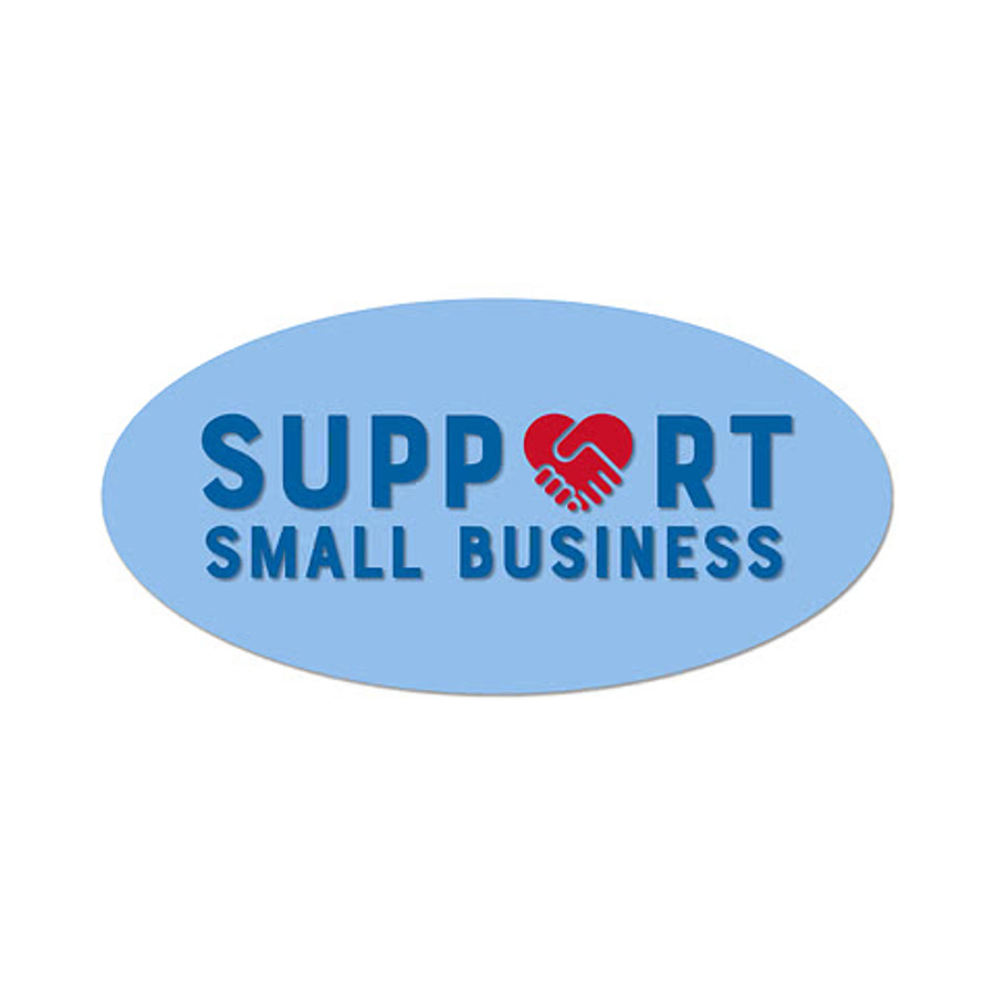 Full Color 6 in. x 3 in. Vinyl Oval Sticker in White