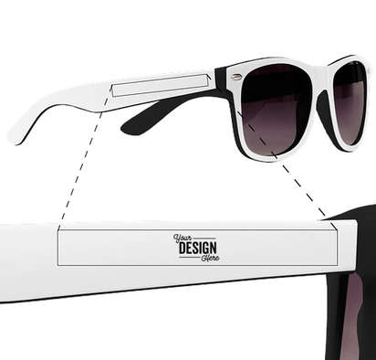 Two-Tone Malibu Sunglasses - Black / White