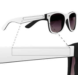 Two-Tone Malibu Sunglasses - Color: Black / White
