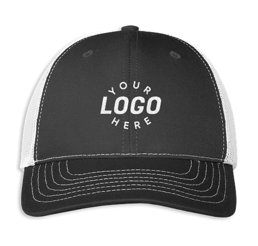 Classic Caps USA-Made Snapback Trucker Hat in Charcoal / White