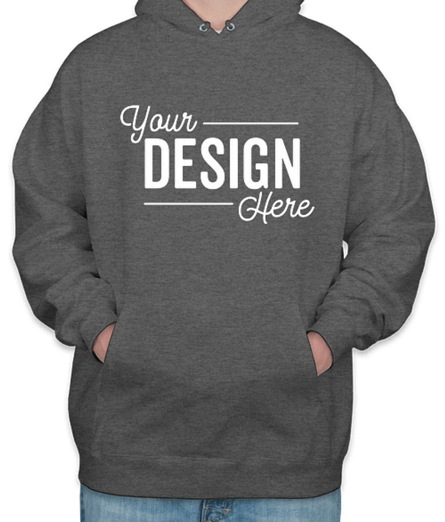 Hanes Ultimate Cotton Heavyweight Pullover Hoodie in Charcoal Heather