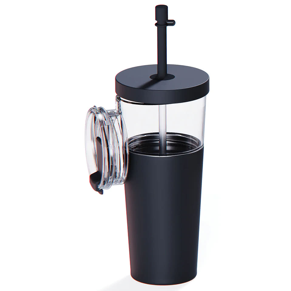 Asobu 28 oz. Marina 2-in-1 Tumbler with 17 oz. Mug and Straw