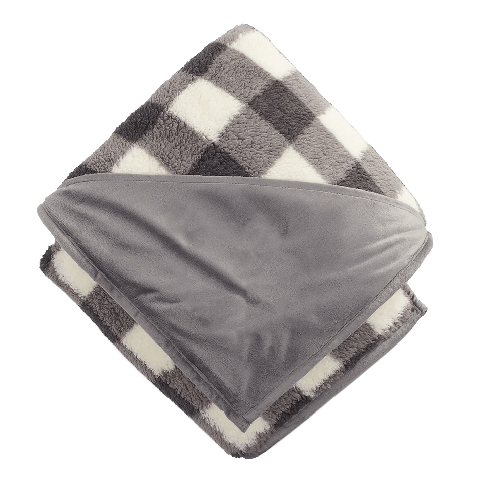 Field & Co. Double Sided Plaid Sherpa Blanket-default