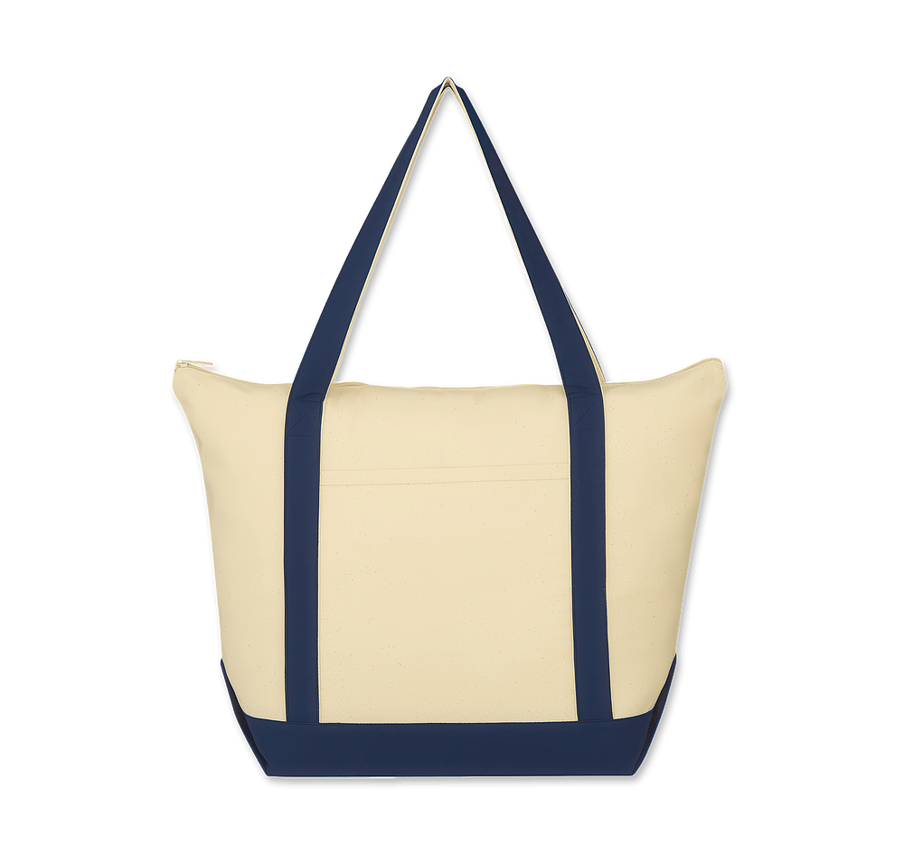Folksy Cotton Canvas Zippered Tote Bag-default