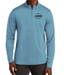 TravisMathew Coto Performance Quarter Zip Shirt - Color: Brilliant Blue Heather