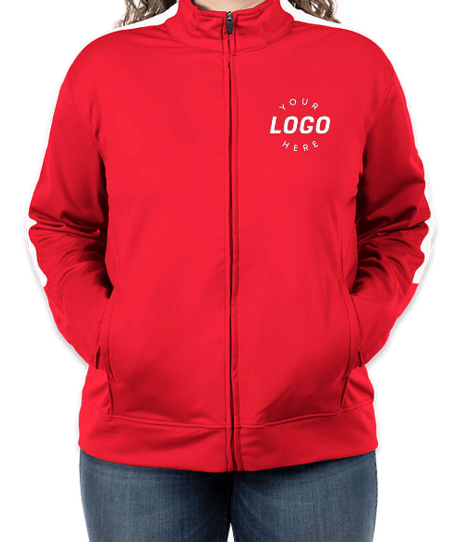 Augusta Women's Medalist Tricot Track Jacket 2.0 in Red / White
