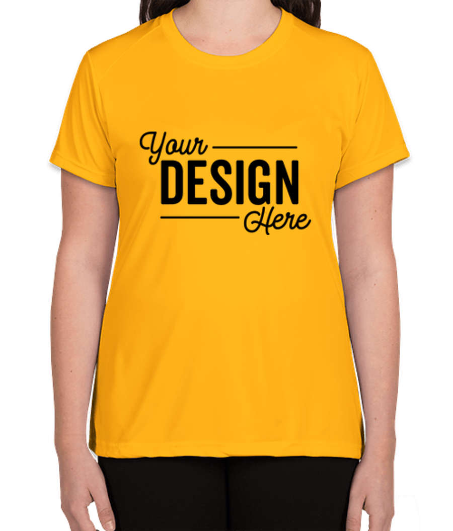 A4 Women's Promotional Performance Shirt in Gold
