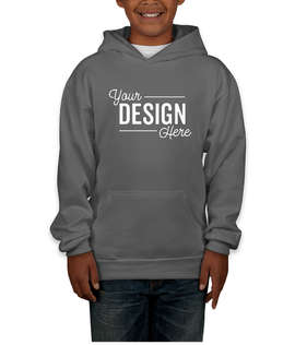 Hanes Youth EcoSmart 50/50 Pullover Hoodie - Color: Smoke Gray