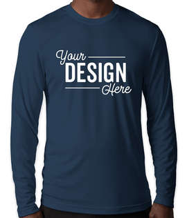 Hanes Cool Dri Long Sleeve Performance Shirt - Color: Navy