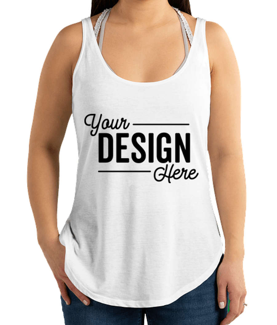 Next Level Women's Festival Side Slit Tank in White