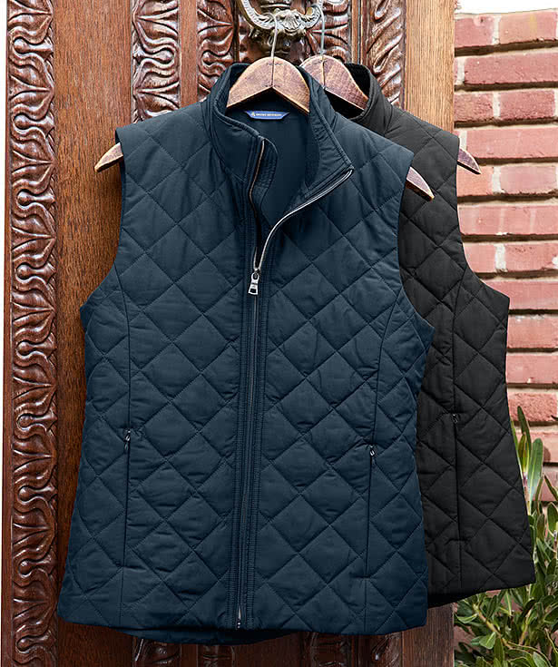 Custom Brooks Brothers Women's Diamond Quilt Insulated Vest