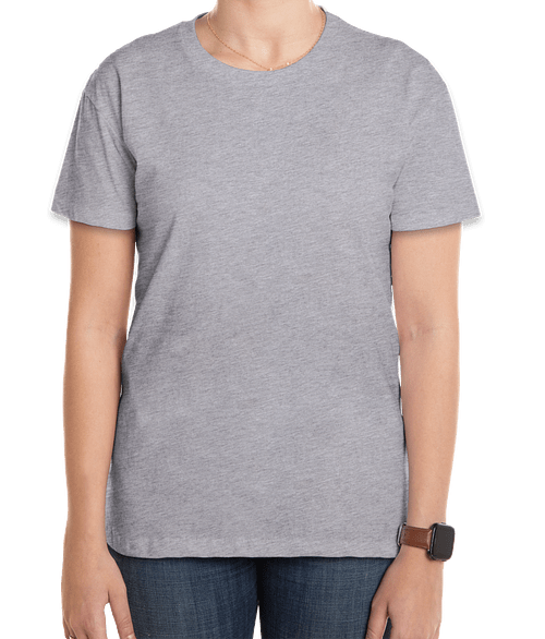 Next Level Women's Jersey Crewneck T-shirt in Heather Grey