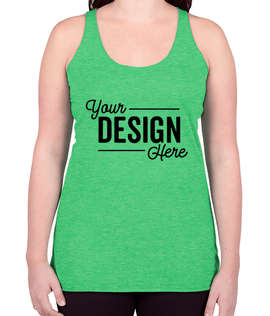Bella + Canvas Women's Tri-Blend Racerback Tank - Color: Green Tri-Blend