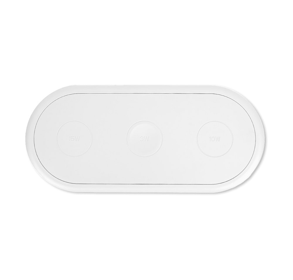 Full Color Recycled 3-in-1 Portable Wireless Charging Pad-default