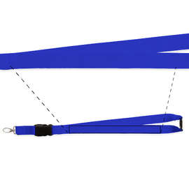 Breakaway Lanyard with Metal Swivel Hook - Color: Royal Blue