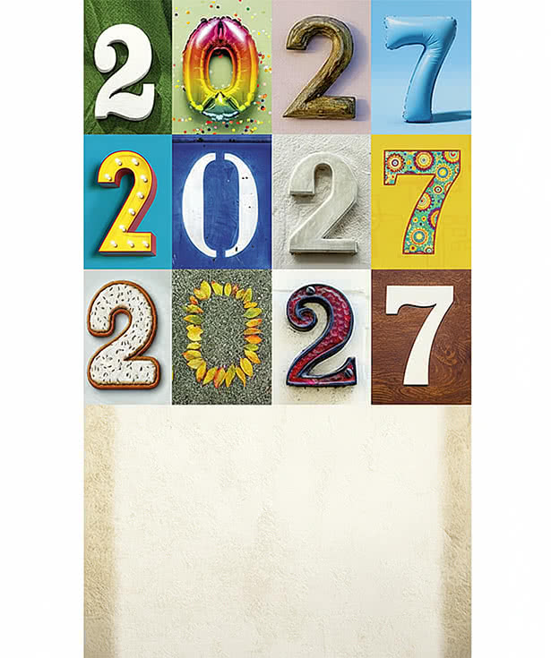 Full Color Colorful Impressions Monthly Pocket Planner