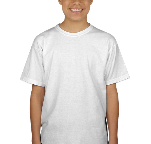 Gildan Youth 100% Cotton T-shirt in White