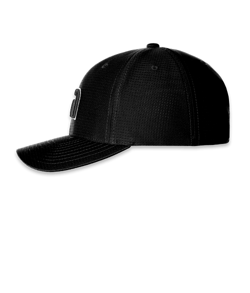 TravisMathew Front Icon Flexfit Trucker Hat in Black