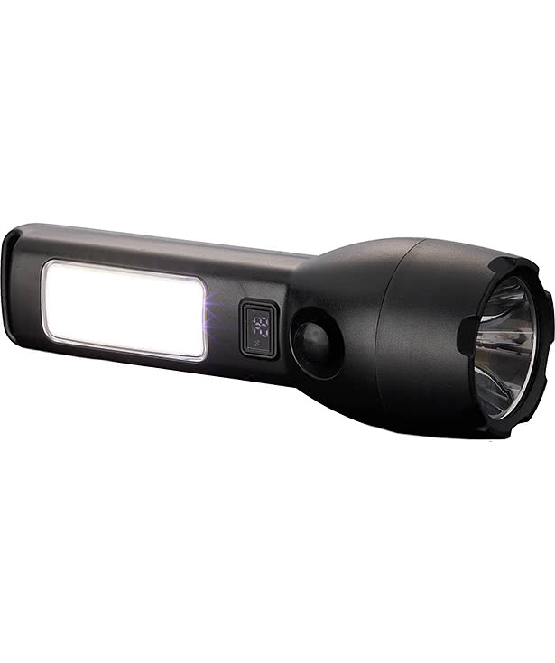 Solar Powered Rechargeable COB Flashlight
