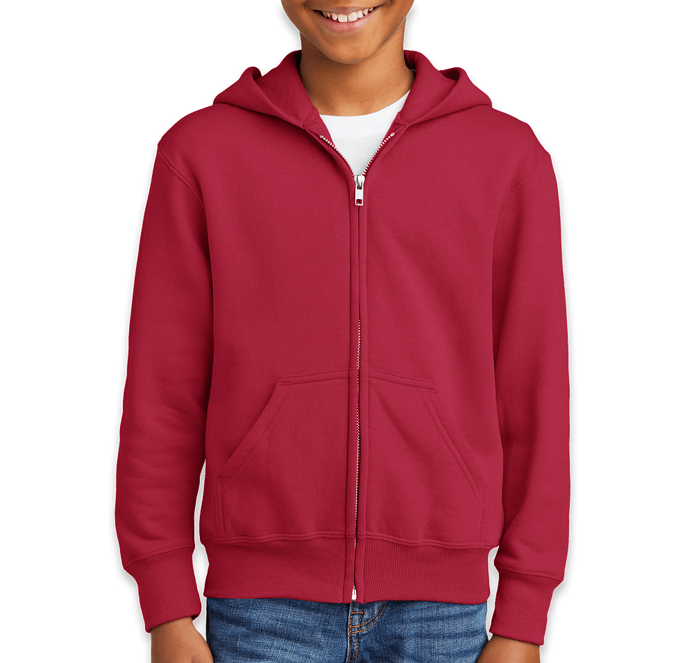 Port & Company Youth Core Zip Hoodie-default