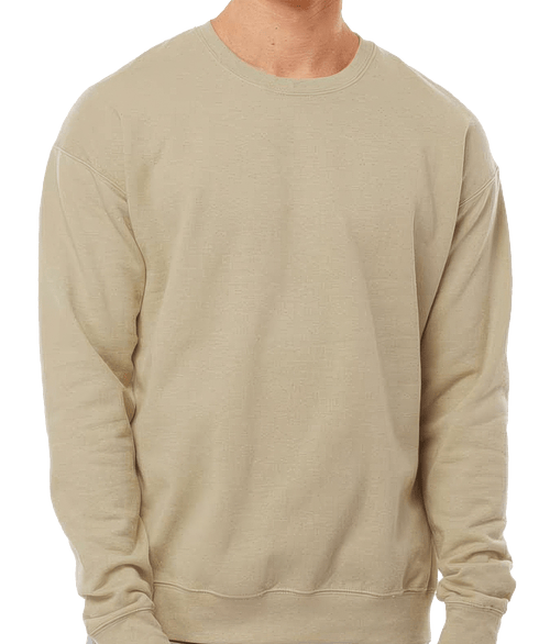 Tultex Drop Shoulder Crewneck Sweatshirt in Sand