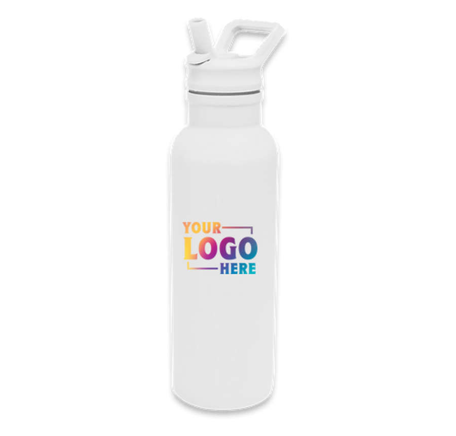 17 oz. Hailey Recycled Stainless Steel Water Bottle in WHITE