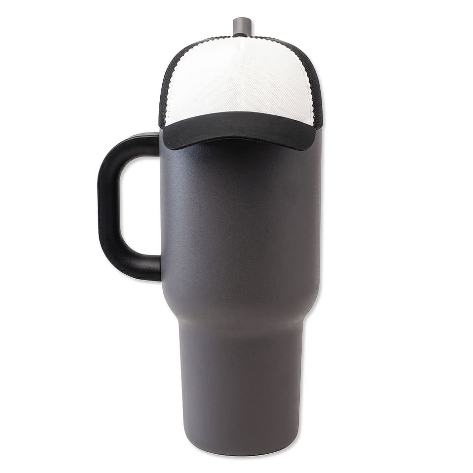 Asobu 30 oz. Happy Hats Stainless Steel Insulated Tumbler with Straw