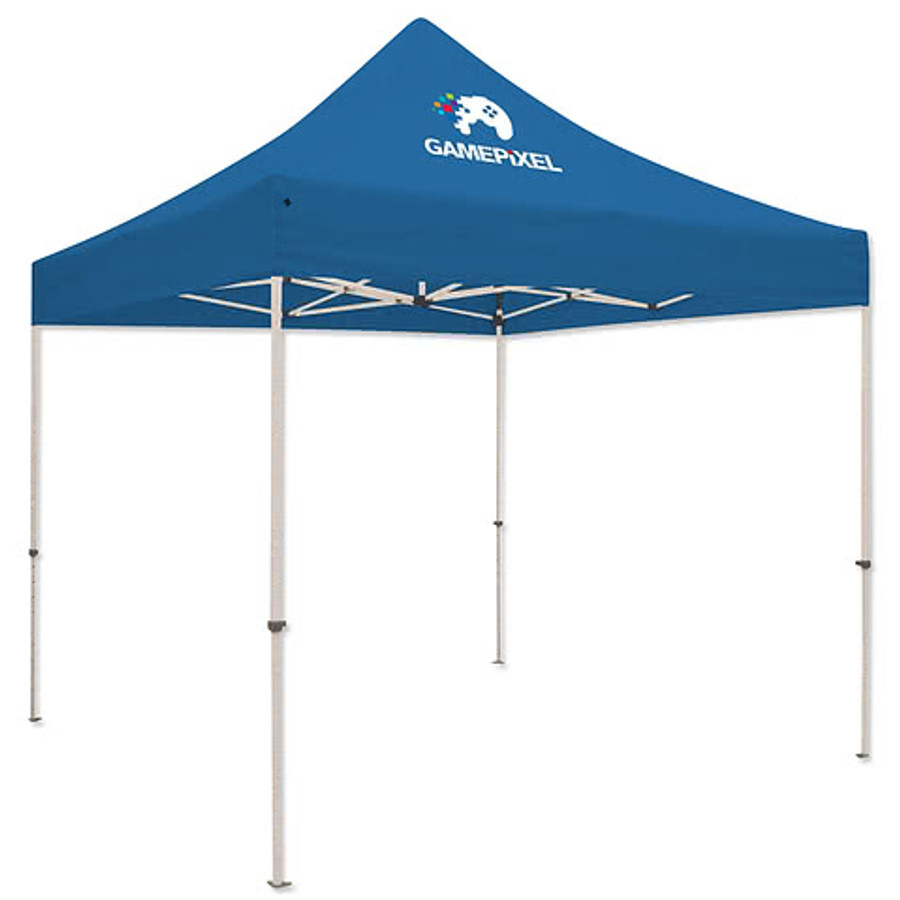 Full Color 10' Standard Canopy Tent - 1 Imprint Location in White