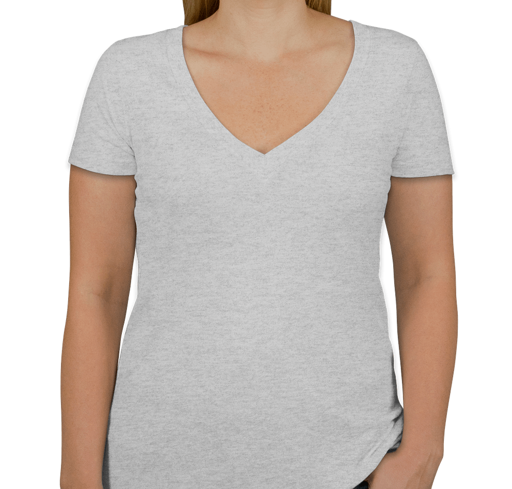 Next Level Women's Slim Fit Tri-Blend Deep V-Neck T-shirt-default